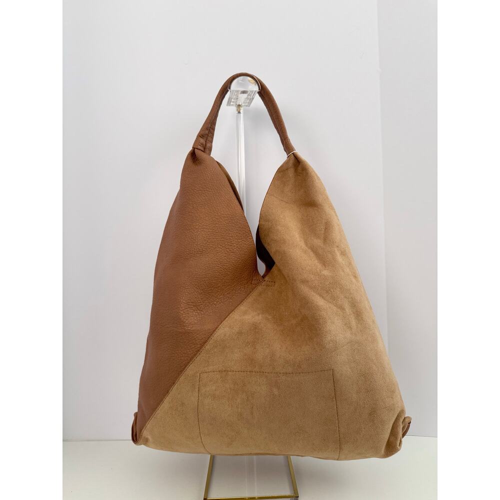 Shiraleah Arden Tote Tan Vegan Leather Suede Hobo Bag NWT Chic - Picture 6 of 12